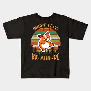 Short Legs Big Attitude (280) Kids T-Shirt